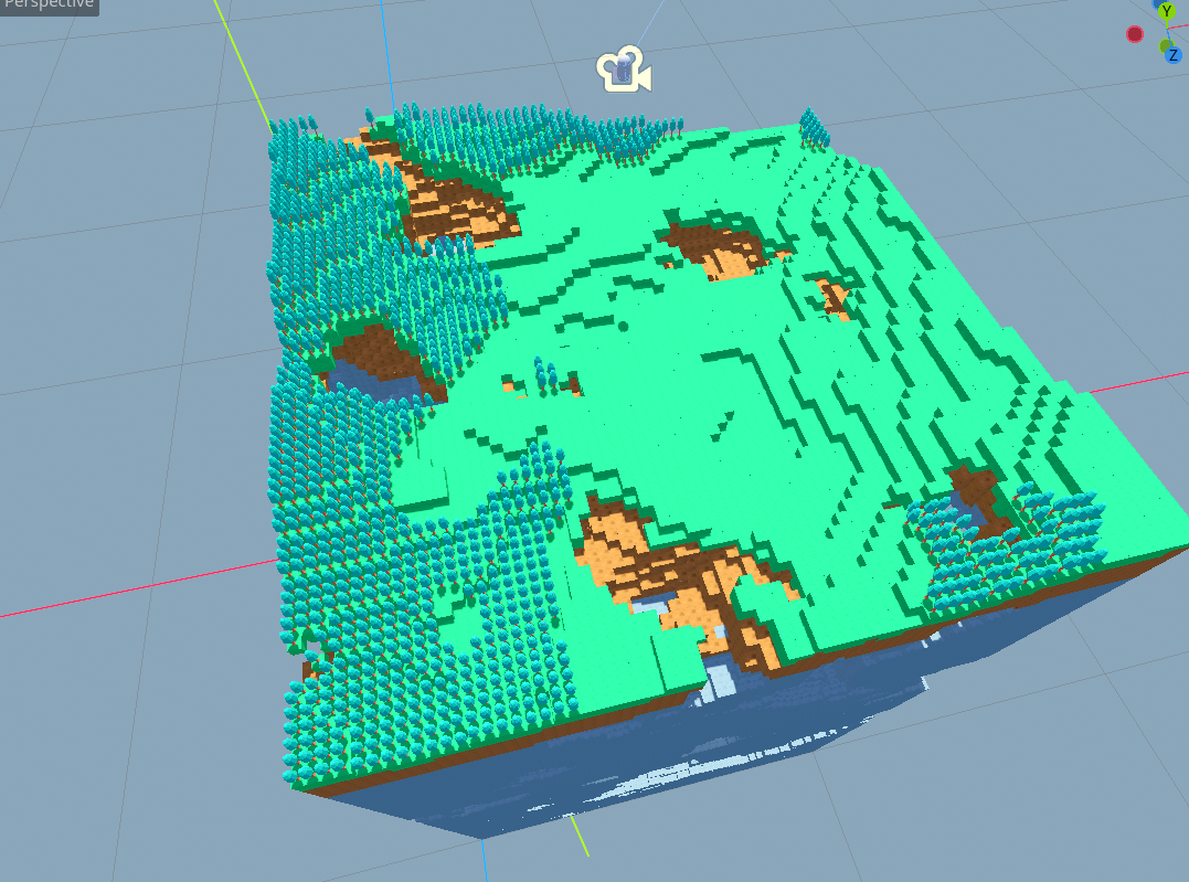 3D terrain with trees