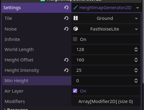 Settings resource