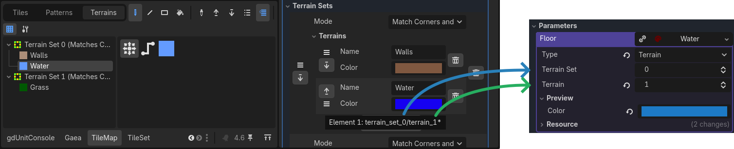 TileSet to Material terrain mapping