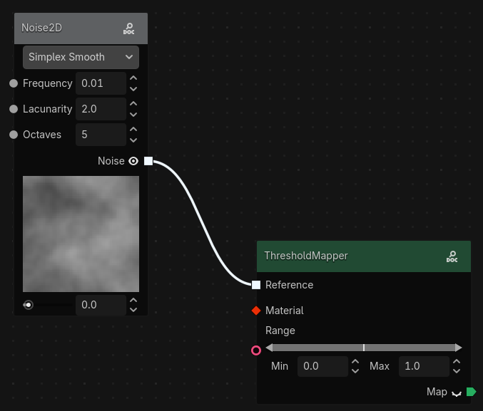 The 2 nodes connected